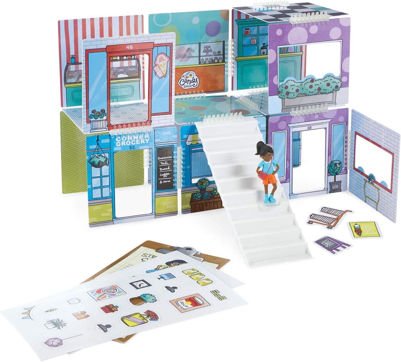 imageMindWare WONDERHOOD Village Set of 3 Dollhouse Building Sets and Character Figures