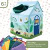 MindWare Sensory Sprouts Tissue Scarf – Montessori Toys for Babies 6-12 Months – Soft Greenhouse-Shaped Tissue Box and 12 Sensory Scarves Featuring Different Textures