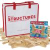 MindWare KEVA Structures 400 Plank Wooden Building Blocks Set – Includes 400 Pine KEVA Planks, Canvas Storage Bag and Full-Color Idea Book