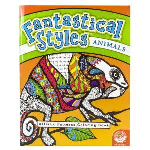 MindWare – Fantastical Styles Animal Coloring Book – 24 Puzzles – Teaches Creativity and Fosters Imagination