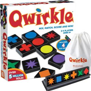 Qwirkle Board Game – Strategy Game for 2-4 Players Ages 6+ – Deluxe with Trays(Qwirkle with Trays)