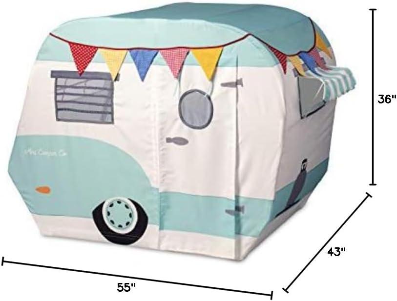 imageMindWare Camper Playhouse Pretend Indoor Fort for Kids 43 x 55 x 36 inch Play Set Made of Cotton Canvas Easy Assembly ampamp Simple to Clean