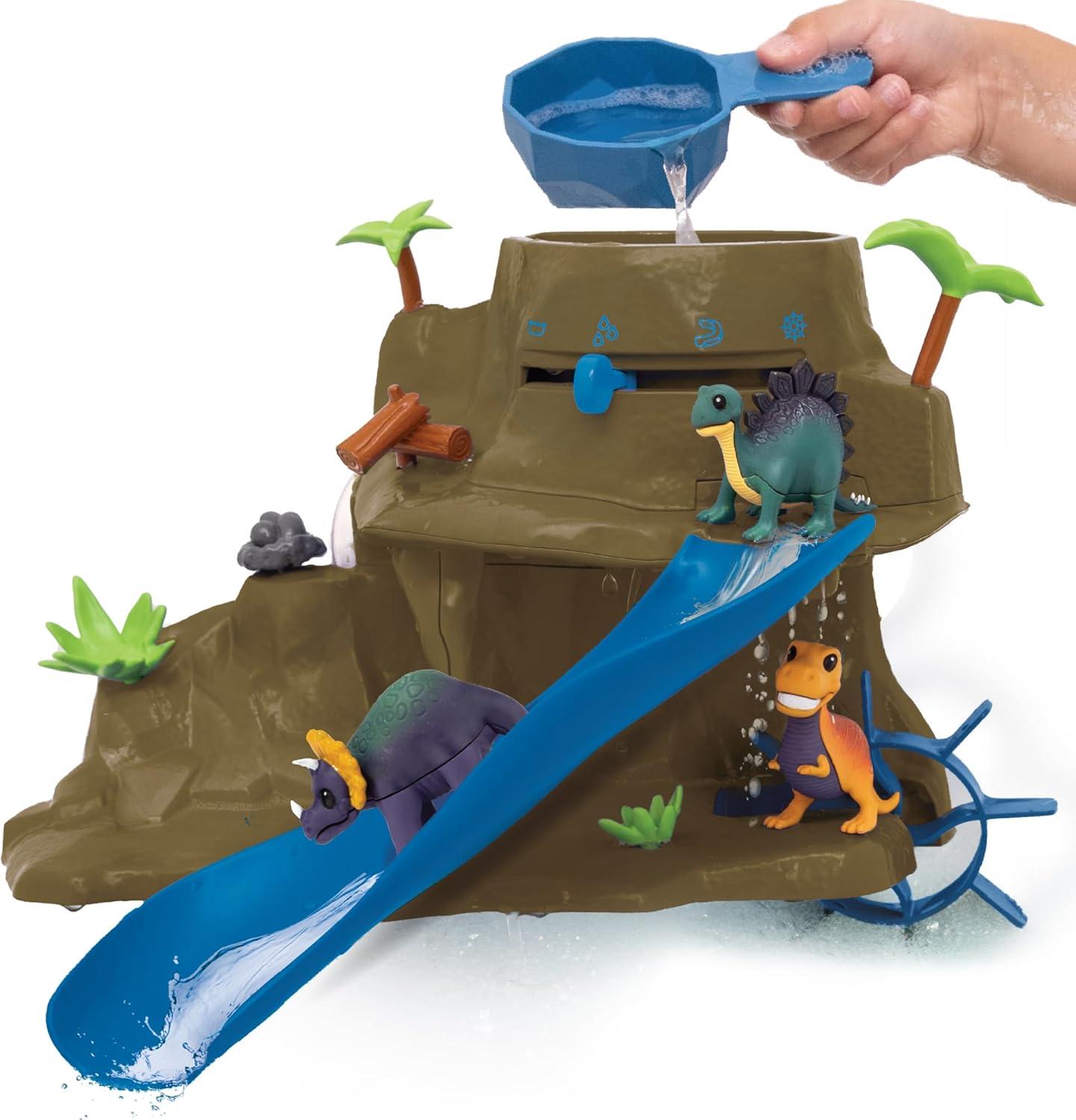 imageMindWare Dinosaur Color Splash Water Park Bathtub Playset Interactive Bath Toys with Color Changing Dinosaur Figures Gift for 3 Year Olds and Up