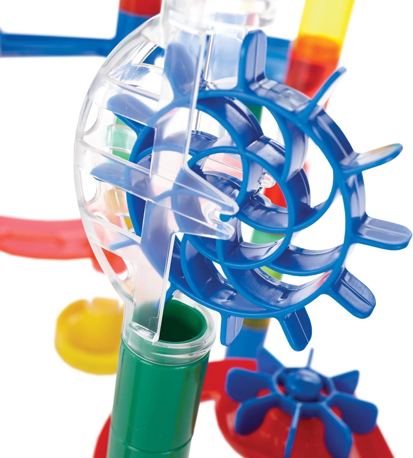 imageMindWare Marble Run and Addon Set 120 Piece Building Set for Kids Plus Over 20 Marbles