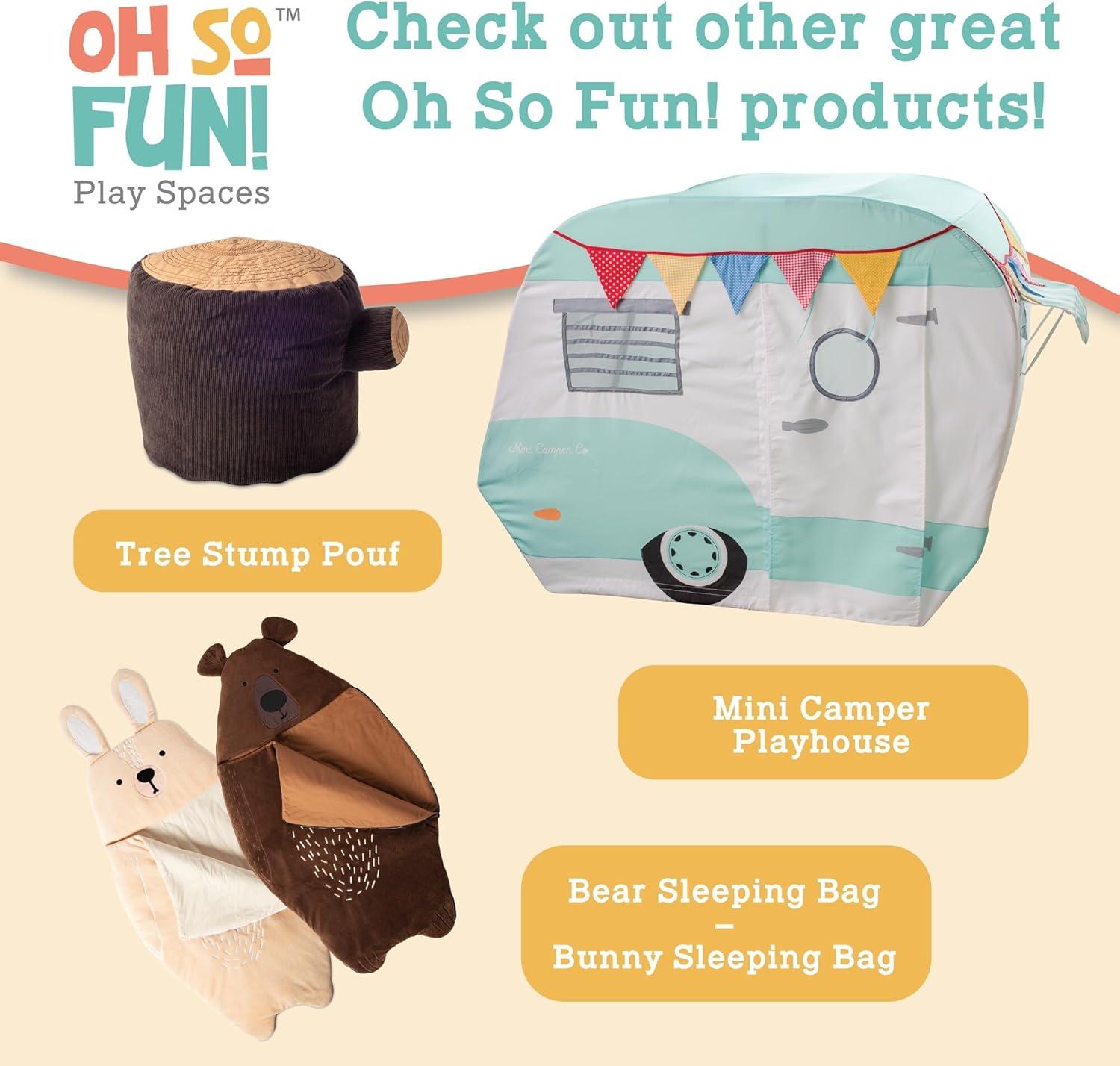 imageMindWare Oh So Fun Plush Campfire Set Pretend Camping Playset with Soft Fire Pit and SMores Accessories for Imaginative Indoor Play Kids Ages 3 Pretend Play Gift for Kids