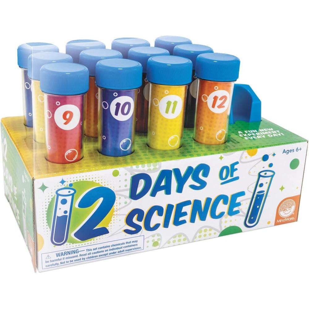 imageMindWare 12 Days of Science Advent Calendar Kids Science Kit with 12 Test Tube Experiments Ages 6