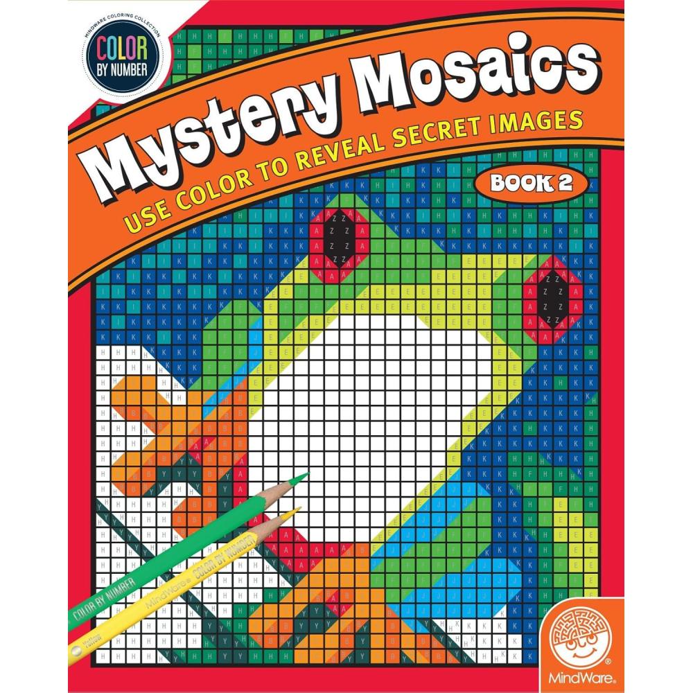 imageMindWare Color by Number Mystery Mosaics Book 1Book 2