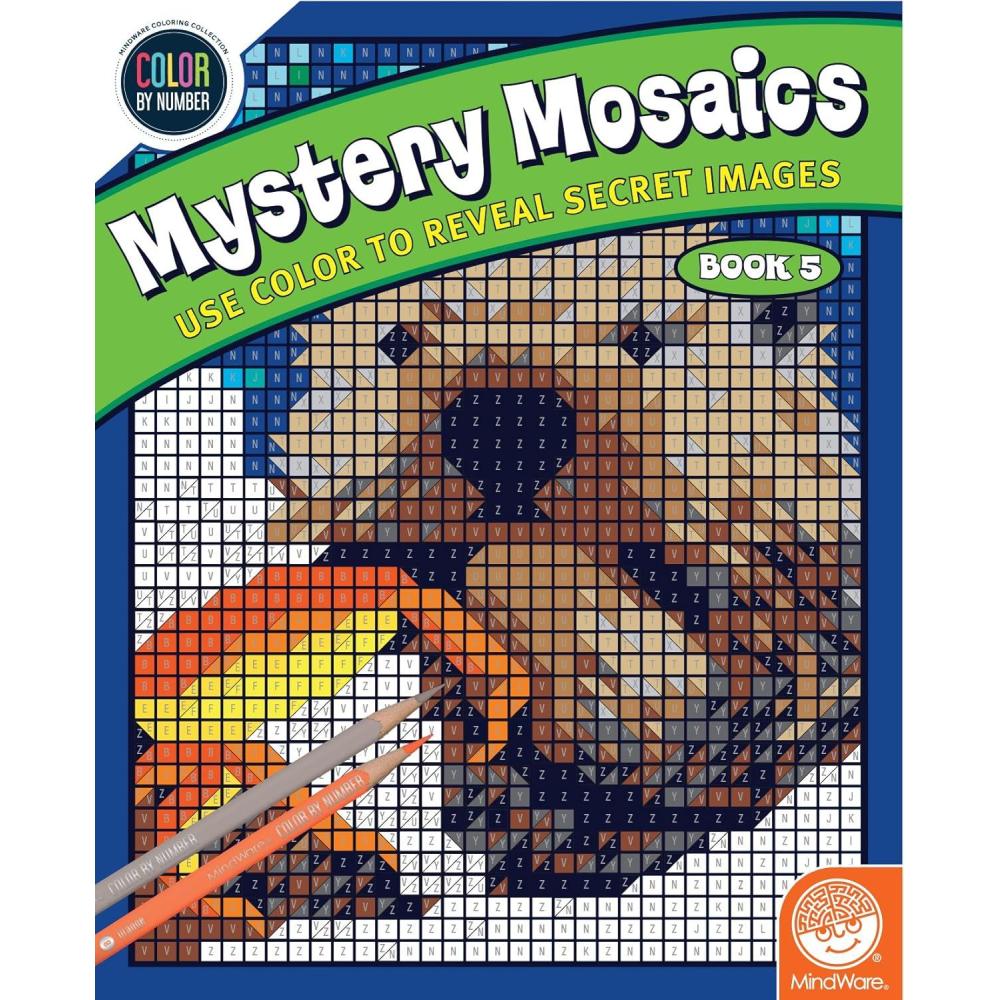 imageMindWare Color by Number Mystery Mosaics Book 1Book 5