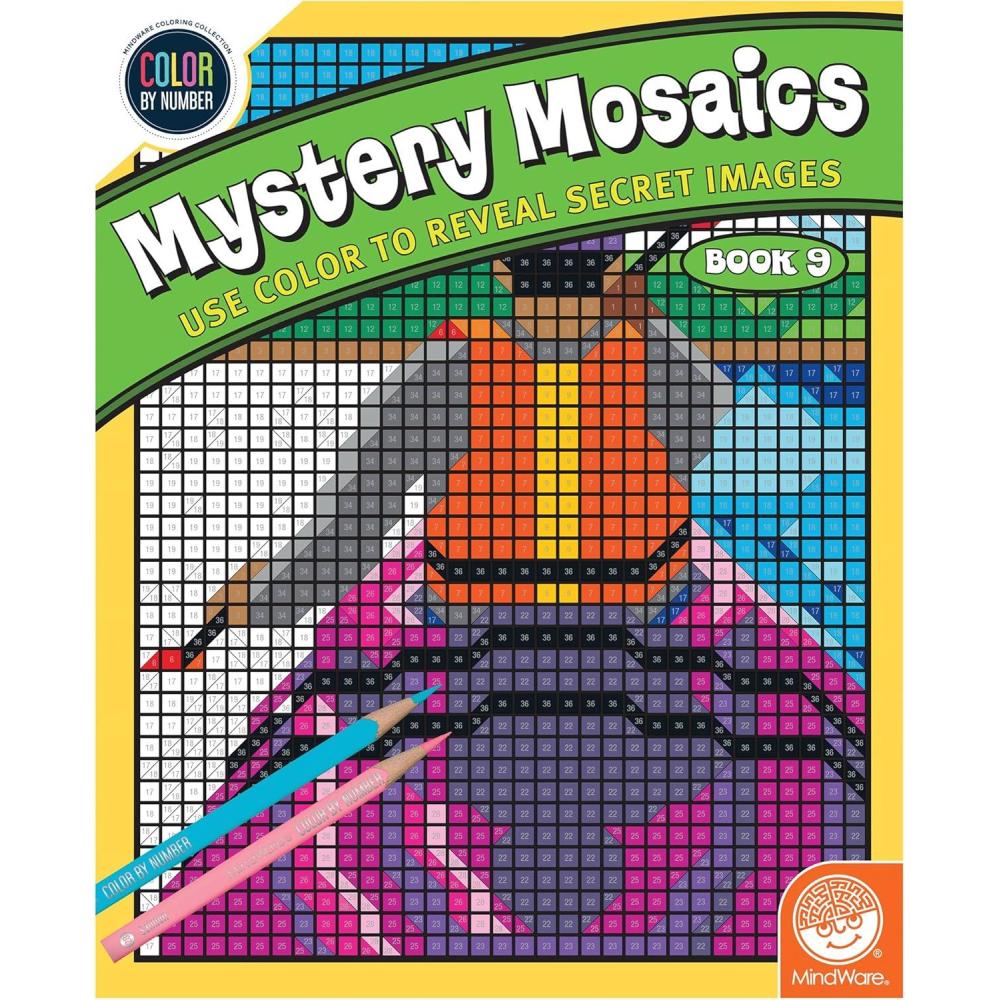 imageMindWare Color by Number Mystery Mosaics Book 1Book 9