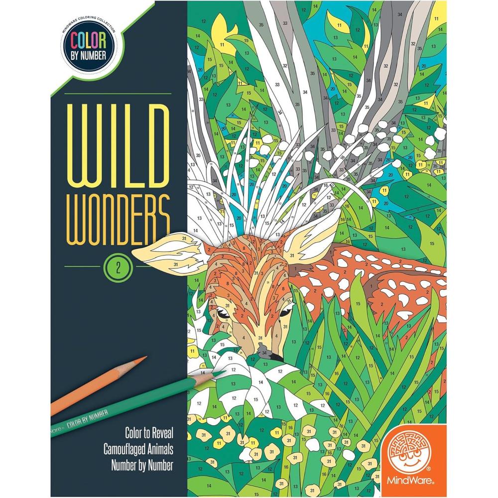 imageMindWare Color by Number Wild Wonders Book 2