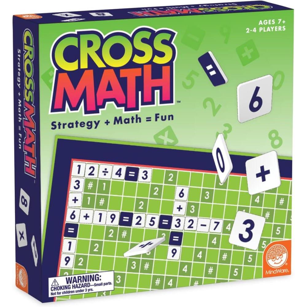 imageMindWare CrossMath  Engaging 24 Player Math Games for Kids Multiplication Game  Includes Additional Activities and Guidebook