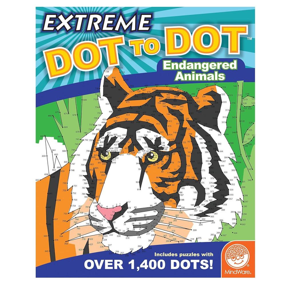 imageMindWare Extreme Dot to Dot Coloring Endangered Animals