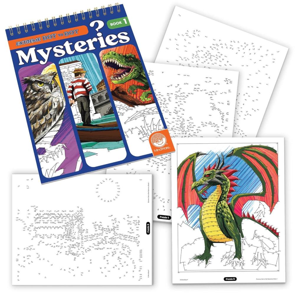 imageMindWare Extreme Dot to Dot Mysteries Book 1  ConnecttheDots Activity Book for Kids ampamp Adults Ages 8