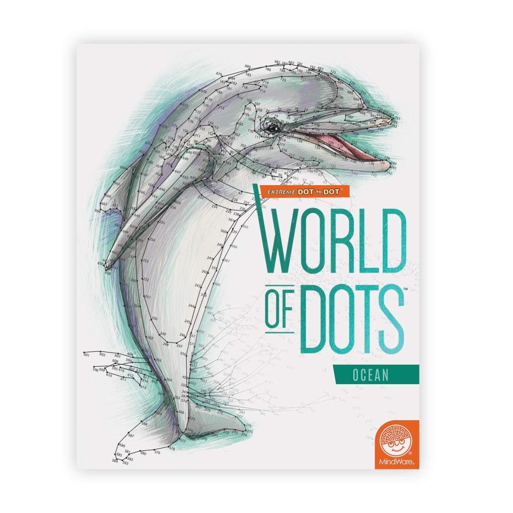 imageMindWare Extreme Dot to Dot World of Dots Oceans Extreme connectthedot activity ampamp coloring book for older kids teens ampamp adults 24 beautiful puzzles Fun challenging workbook for boys ampamp girls