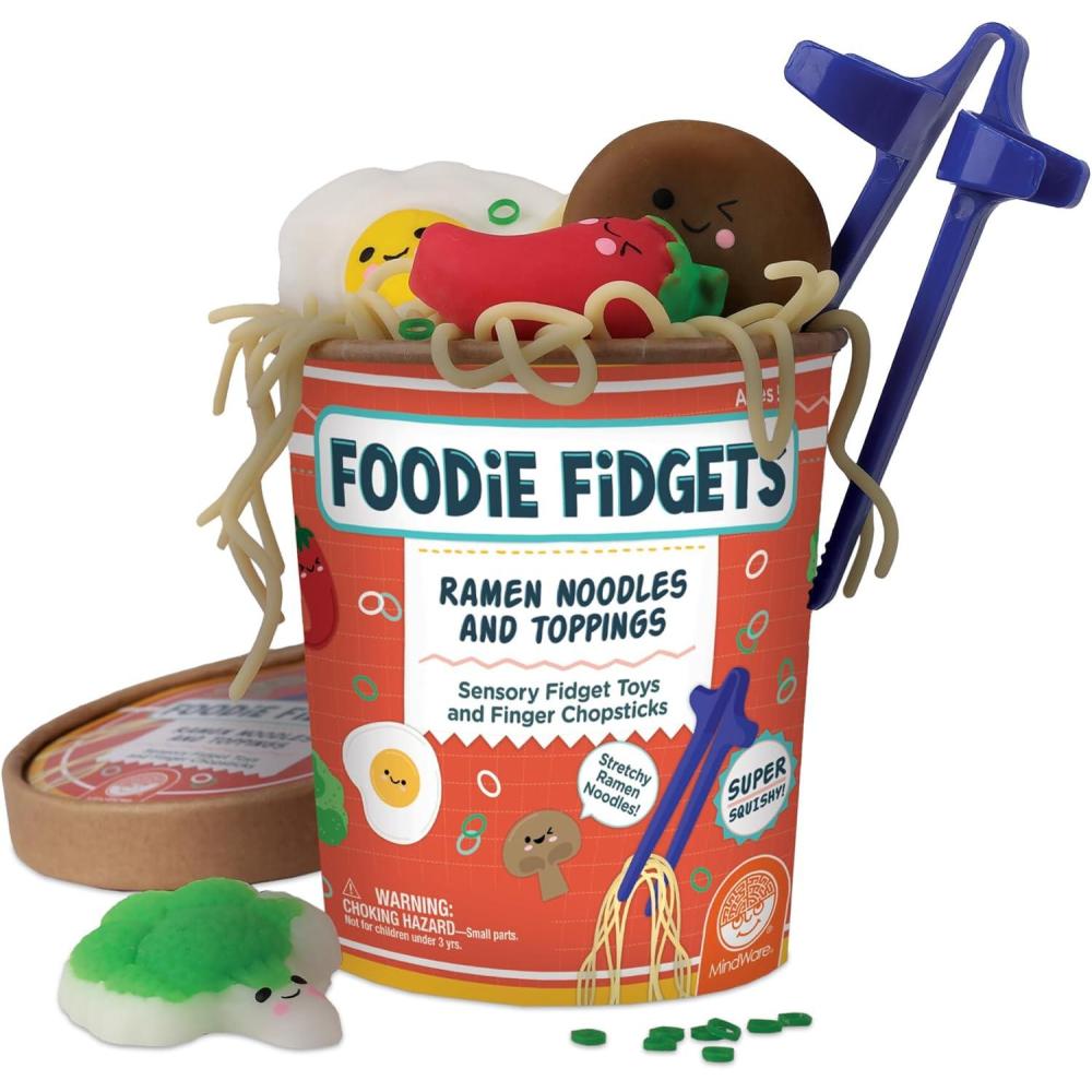 imageMindWare Foodie Fidgets Ramen Noodles and Toppings Set of Squishy Toys for Kids and Adults  Ages 5 and Up