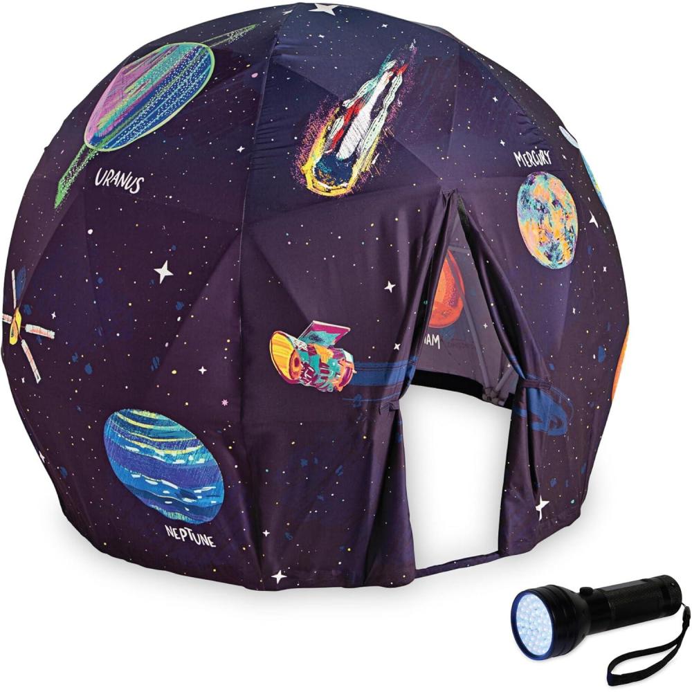 imageMindWare Oh So Fun Deluxe GlowinTheDark Space Fort Glow Fort for Kids ampamp Teens Ages 3 ampamp Up