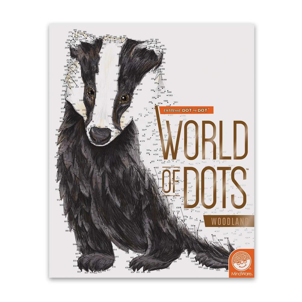 imageMindWare World of Dots Woodland ConnecttheDots Puzzle Coloring Book for Kids and Adults 24 NatureThemed Designs Ages 8 and Up