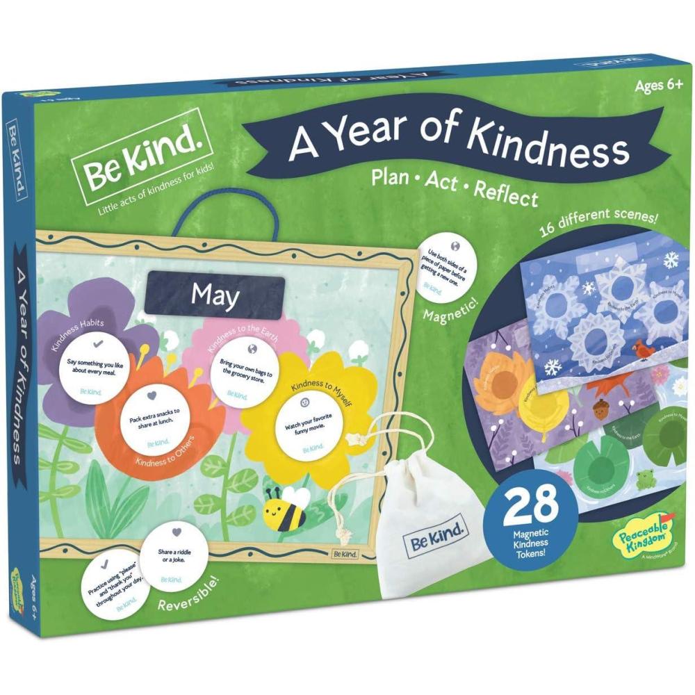 imagePeaceable Kingdom A Year of Kindness Calendar Monthly Activity Board of Caring Activities