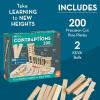 MindWare KEVA Contraptions, Wooden Blocks Building Set, Marble Run Kit, Includes 2 Balls – 200 Planks