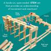MindWare KEVA Contraptions, Wooden Blocks Building Set, Marble Run Kit, Includes 2 Balls – 200 Planks