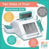 MindWare Oh So Fun! Cash Register with Double-Sided Teach and Talk Design, Scanner, Large Drawer & Play Money Accessories for Kids & Toddlers