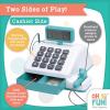MindWare Oh So Fun! Cash Register with Double-Sided Teach and Talk Design, Scanner, Large Drawer & Play Money Accessories for Kids & Toddlers