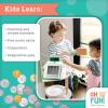 MindWare Oh So Fun! Cash Register with Double-Sided Teach and Talk Design, Scanner, Large Drawer & Play Money Accessories for Kids & Toddlers