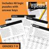 MindWare Perplexors Level D – Advanced Logic Puzzle Book for Kids and Adults, Grades 7 and Up