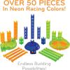 MindWare Q-BA-Maze 2.0 Super Race Set, STEM Marble Run Building Kit with Turbo Launcher and Racing Tracks, Creative Engineering Toy for Kids Ages 6+, Logic and Construction Gift