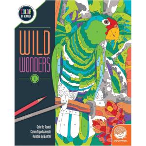 MindWare Color By Number Wild Wonders (Book 4) Animal Coloring Book For Kids