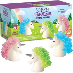 MindWare Crystal Growing Kit Unicorns – STEM Science Experiment for Kids, Grow Sparkling Crystals on Unicorn Figurines, Ages 8 and Up