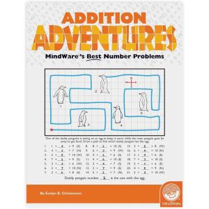 MindWare Math Mosaics Addition Adventures – Math Puzzle Workbook for Kids, Color by Number Addition Practice, Grades 1–3