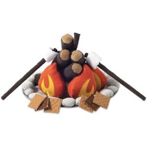 MindWare Oh So Fun Plush Campfire Set, Pretend Camping Playset with Soft Fire Pit and S’Mores Accessories for Imaginative Indoor Play, Kids Ages 3+, Pretend Play Gift for Kids