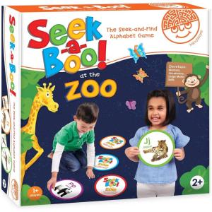 MindWare Seek-a-Boo! at The Zoo The Seek-and-Find Alphabet Matching Game – Fun Toddler Games Ages 2-4 – Improves Memory, Vocabulary and Letter Recognition