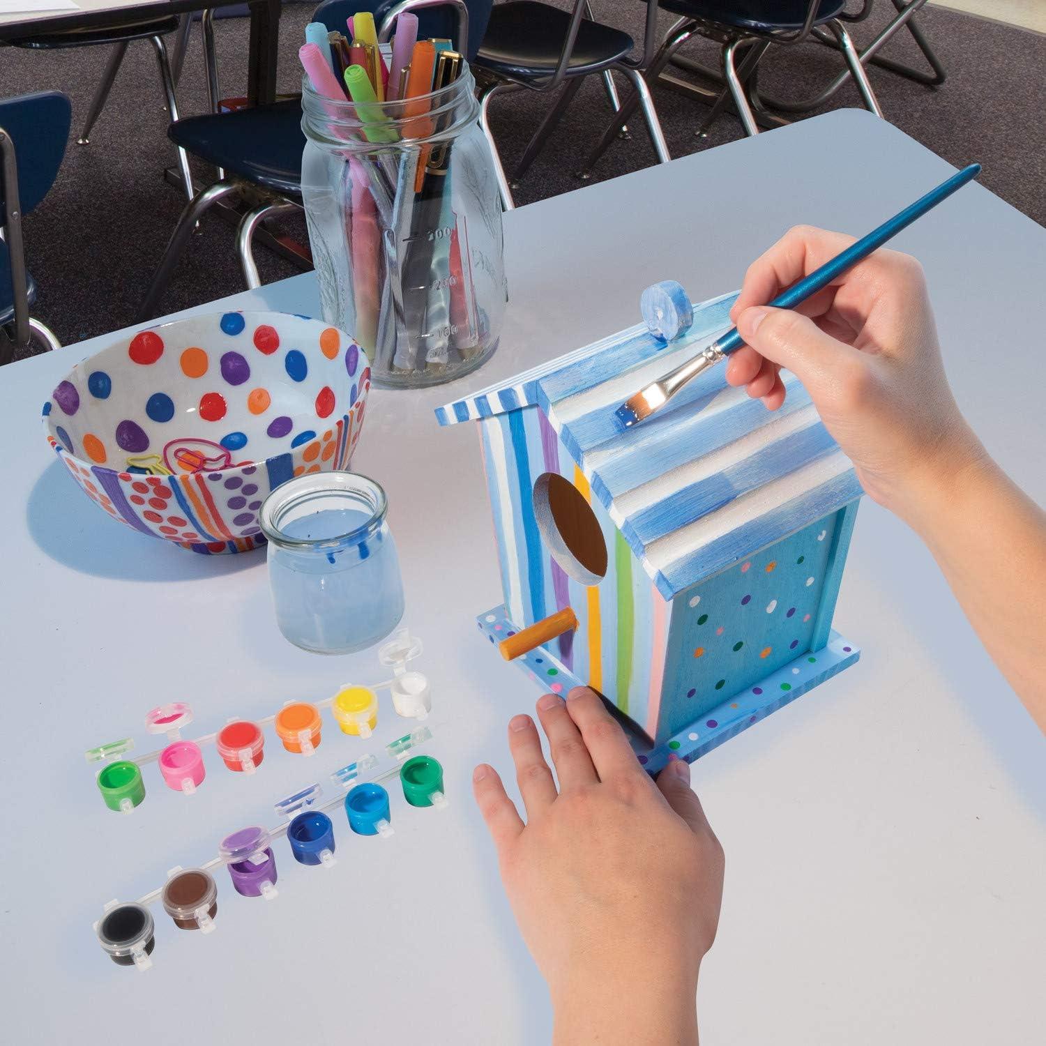 imageMindWare Make Your Own Birdhouse Kit Wood Art Kit for Kids Includes PreCut Wood Pieces and Art Supplies to Assemble and Paint Your Own Bird House Ages 5 and Up