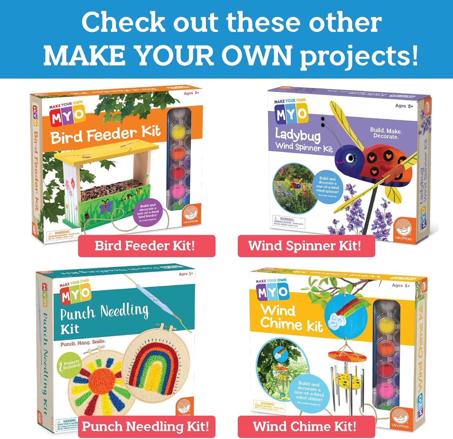 imageMindWare Make Your Own Birdhouse Kit Wood Art Kit for Kids Includes PreCut Wood Pieces and Art Supplies to Assemble and Paint Your Own Bird House Ages 5 and Up