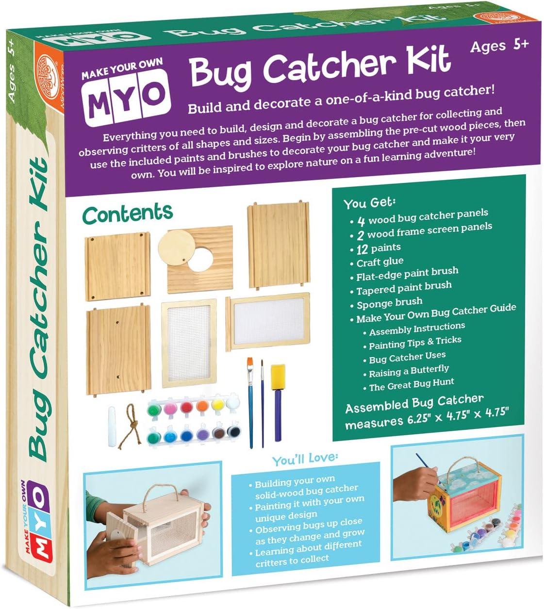 imageMindWare Make Your Own Bug Catcher Kit for Kids Includes 12 Paint Colors Glue 3 Brushes ampamp Guidebook DIY Craft for Kids Ages 5