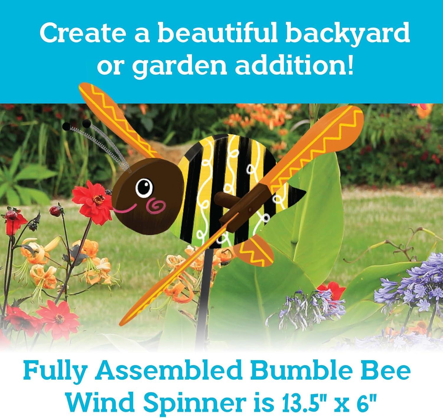 imageMindWare Make Your Own Bumble Bee Wind Spinner Wood Craft Kit Build ampamp Decorate for Ages 8 ampamp Up