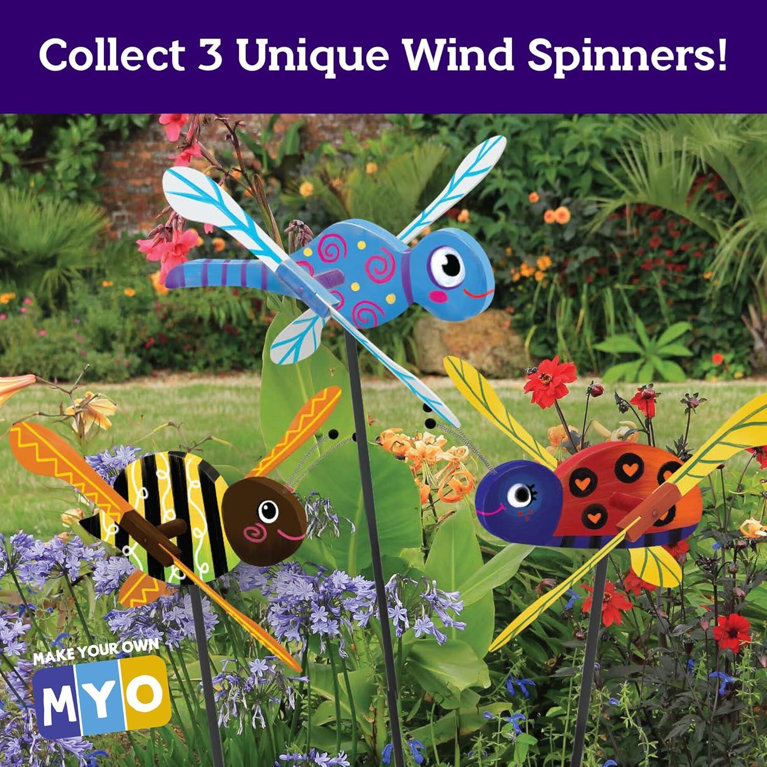 imageMindWare Make Your Own Bumble Bee Wind Spinner Wood Craft Kit Build ampamp Decorate for Ages 8 ampamp Up