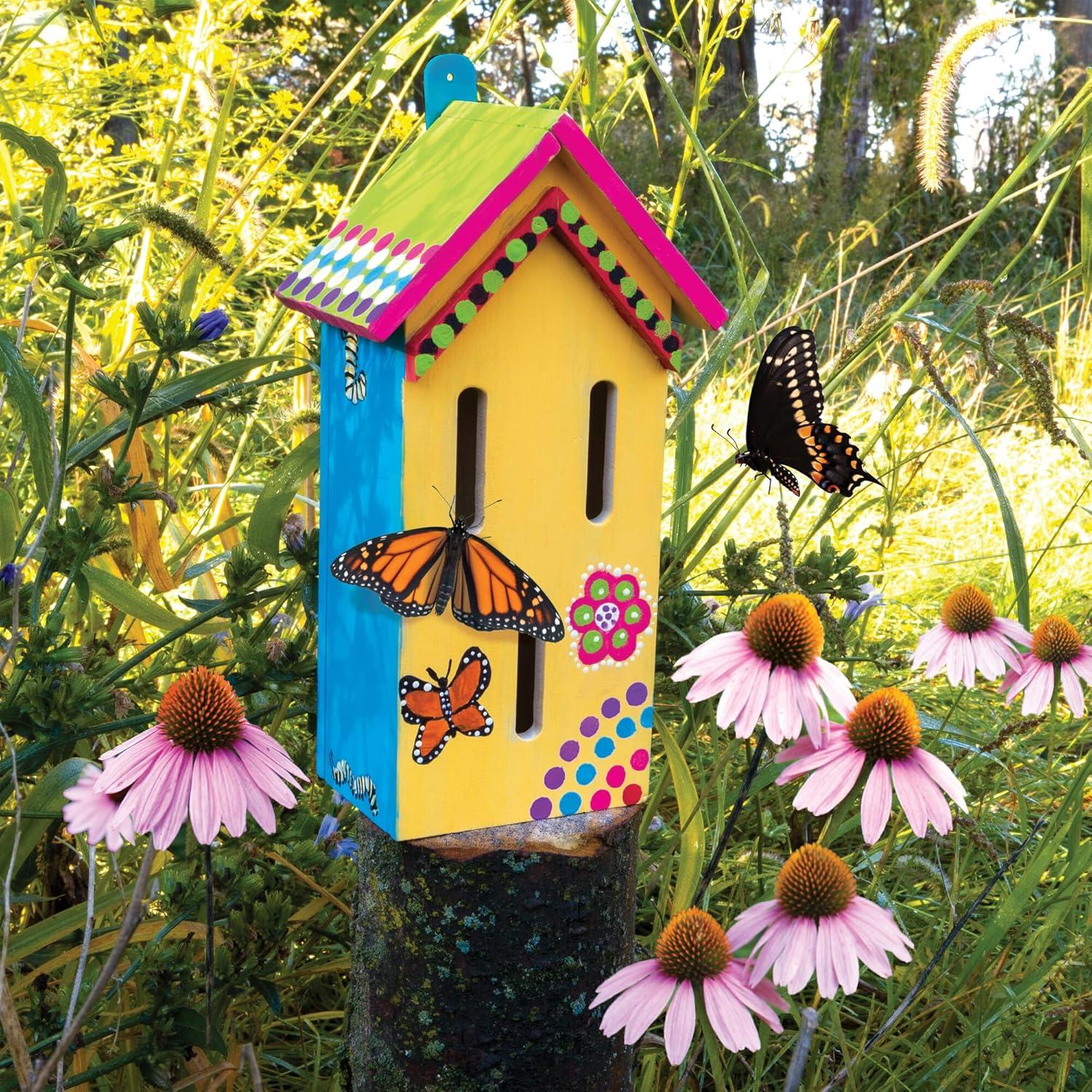 imageMindWare Make Your Own Butterfly House Kit Butterfly Craft Kit for Kids Age 5 and Up