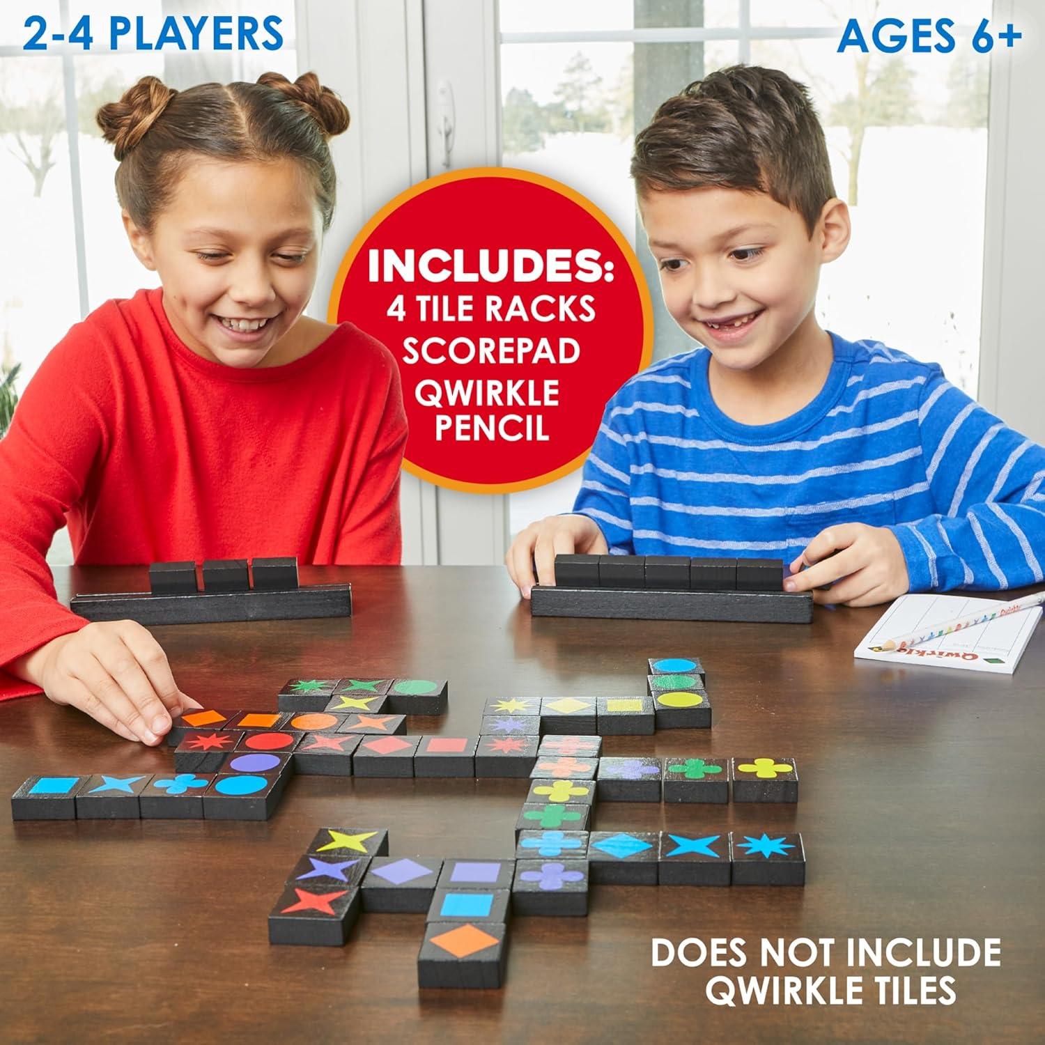 imageMindWare Qwirkle Bonus Pack Board Game Expansion Accessories for 24 Players Ages 6 Includes Tile Racks Scoring Pad and Pencil