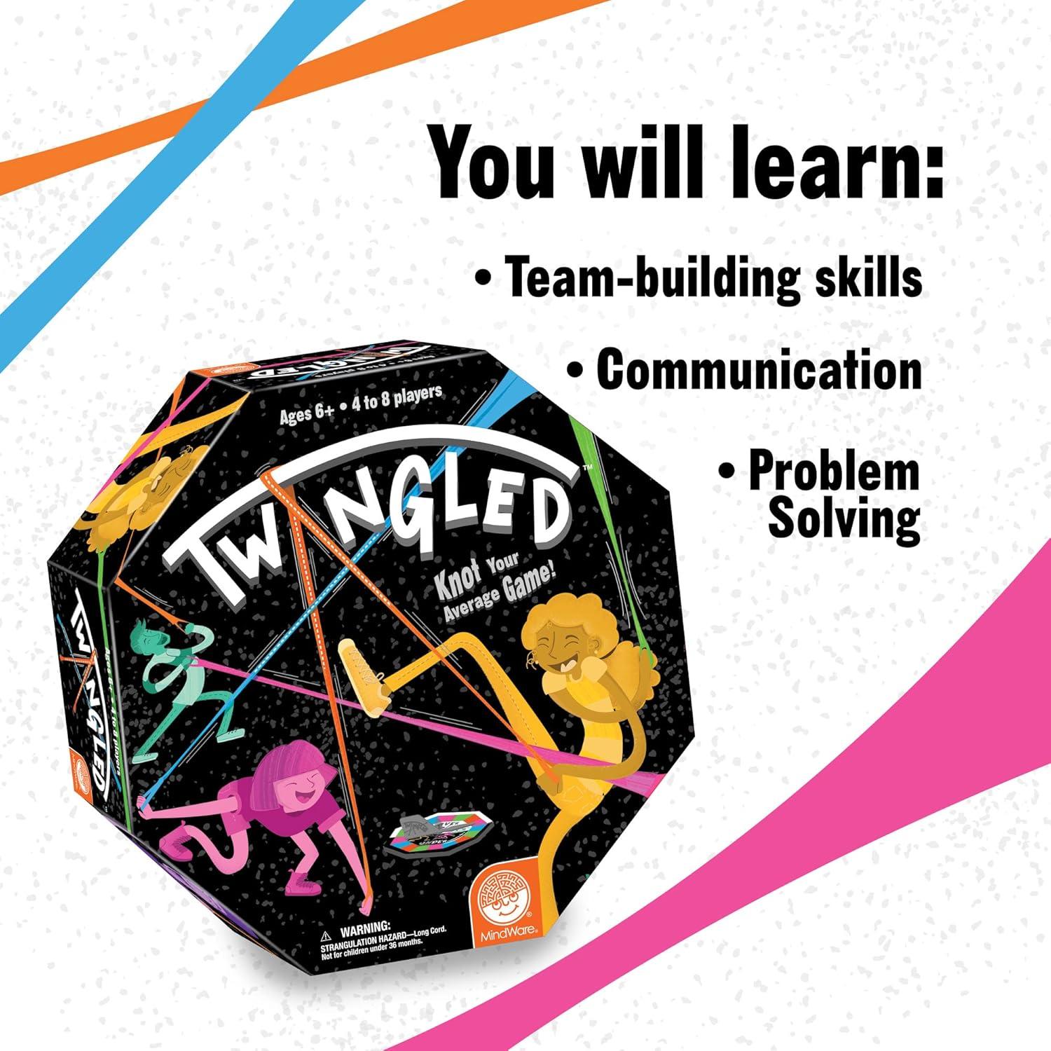 imageMindWare TWANGLED Game Cooperative Team Building Activity for Large Groups Funny Human Knot Game for 48 Players Ages 6 ampamp Older