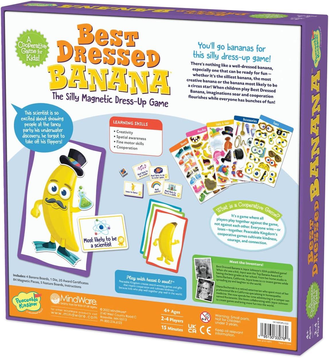 imagePeaceable Kingdom Best Dressed Banana Cooperative Board Game Ideal for 24 Players Ages 4 and Up