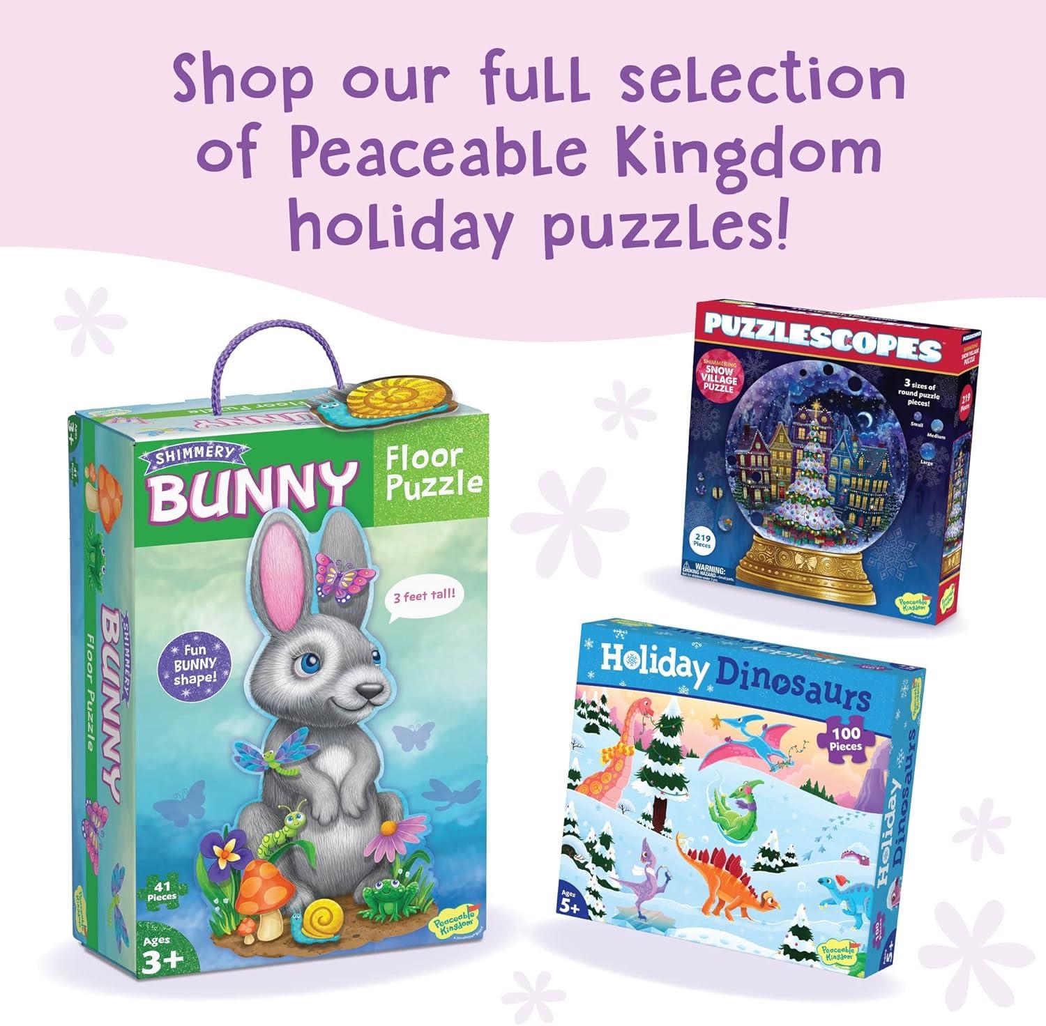 imagePeaceable Kingdom Easter Bunny Scratch and Sniff Jigsaw Puzzle Scented MultiSensory Puzzle with Candy Aromas for Visual Recognition and Problem Solving 76 Pieces for Kids Ages 5 and Up