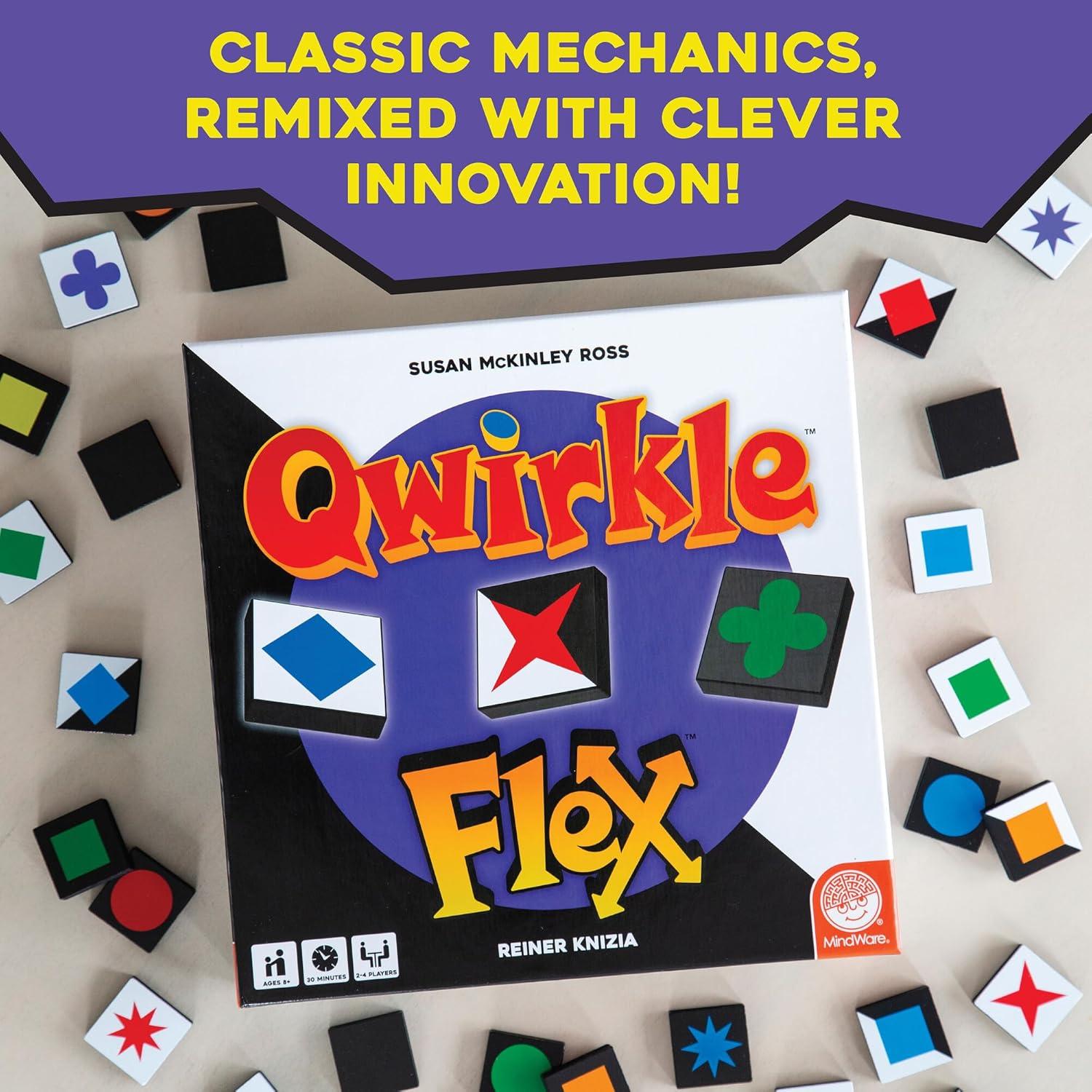 imageQwirkle Flex Edition Classic Qwirkle with a New Twist Increased Strategy ampamp Replayability Ages 8 24 Players