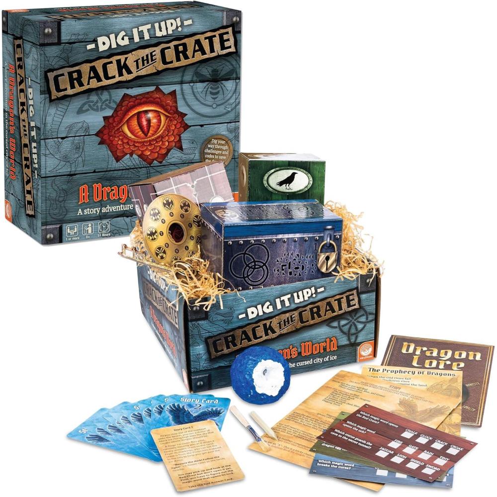 imageMindWare Dig It Up Crack The Crate Board Game for 1 or More Players Bring The Thrill of Escape Rooms Home for Adults ampamp Kids 8 ampamp Up