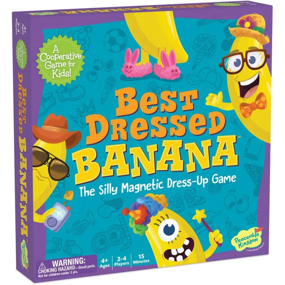 imagePeaceable Kingdom Best Dressed Banana Cooperative Board Game Ideal for 24 Players Ages 4 and Up