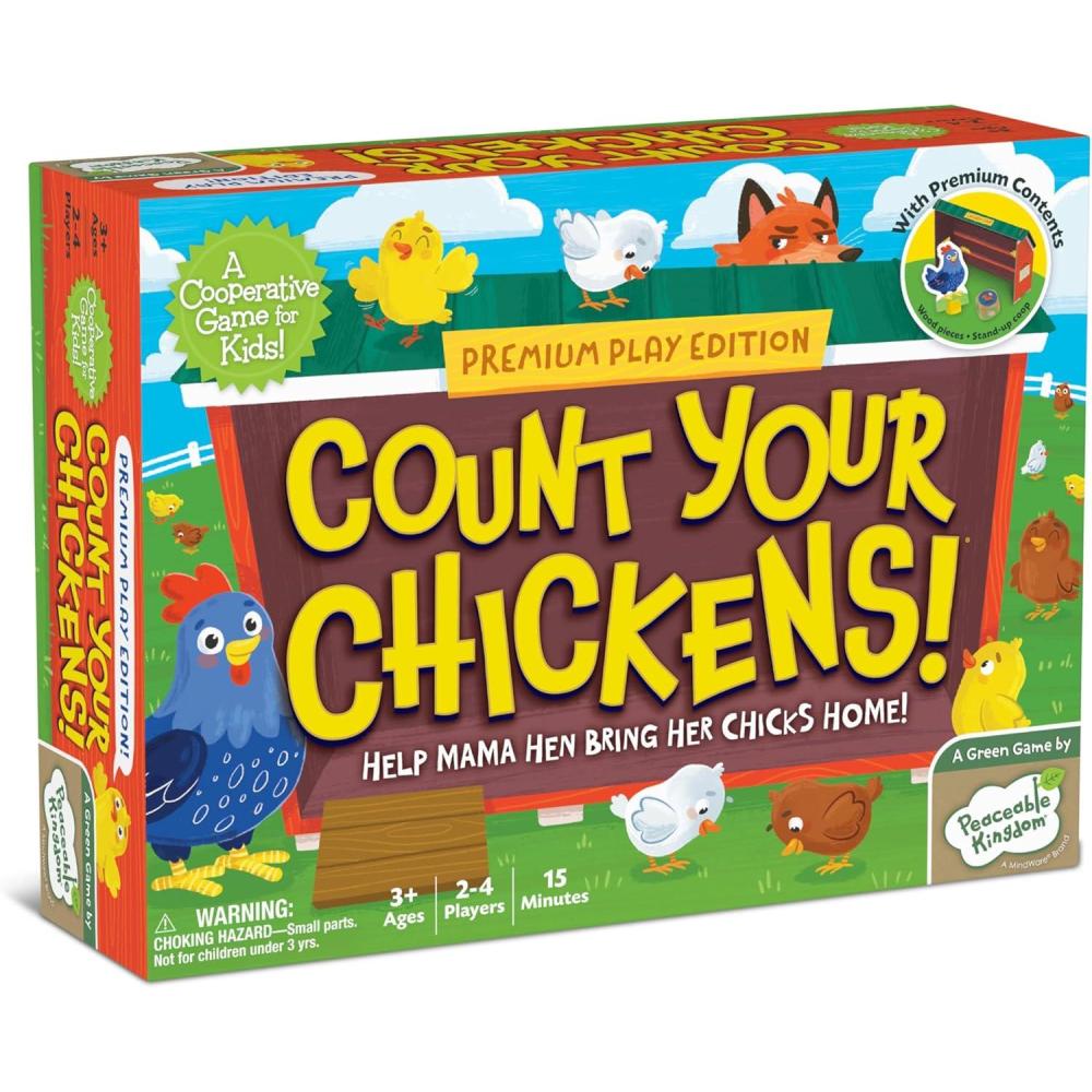 imagePeaceable Kingdom Count Your Chickens Award Winning Cooperative Counting Game for 2 to 4 Kids Ages 3Premium Edition