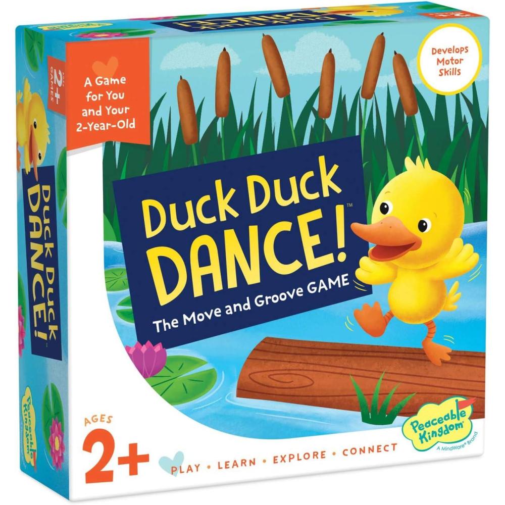 imagePeaceable Kingdom Games for Parents ampamp Their 2Yearolds Duck Duck Dance Toddler ampamp Preschool Board Game of Moving Your Body ampamp Following Directions
