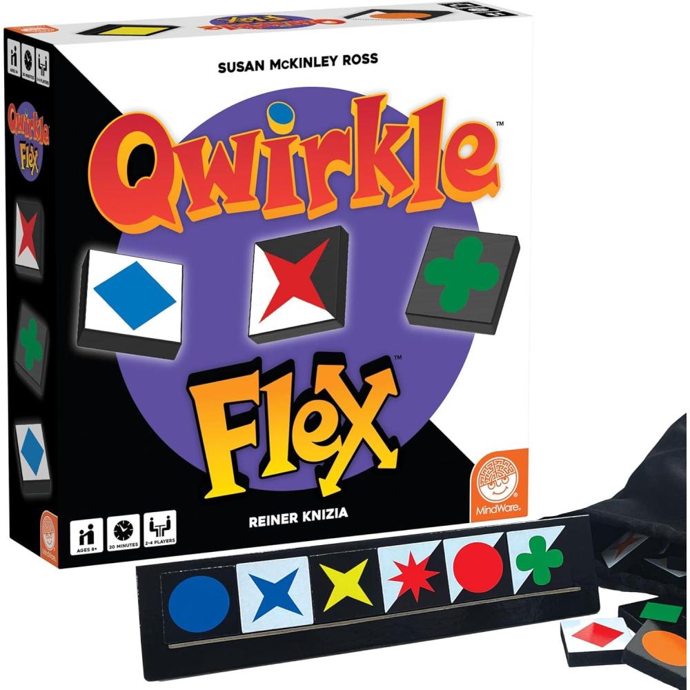 imageQwirkle Flex Edition Classic Qwirkle with a New Twist Increased Strategy ampamp Replayability Ages 8 24 Players